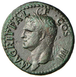 Agrippa (+ 12 a.C.) Asse - Testa a ... 