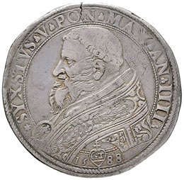 Sisto V (1585-1590) Piastra 1588 ... 