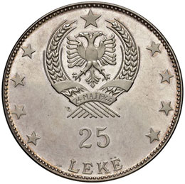 ALBANIA 25 Lek 1968 - KM 21.1 AG ... 
