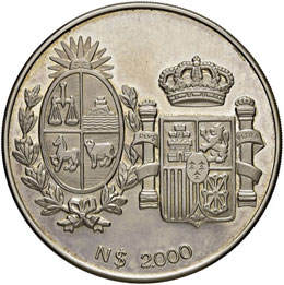 URUGUAY 2.000 Nuovi pesos 1983 - ... 