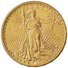 USA 20 Dollari 1914 S - Fr. 186 AU ... 
