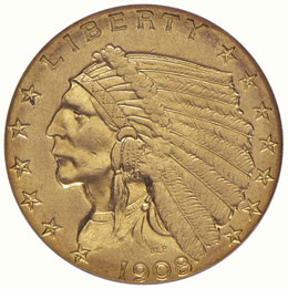 USA 2,50 Dollari 1908 - Fr. 120 AU ... 