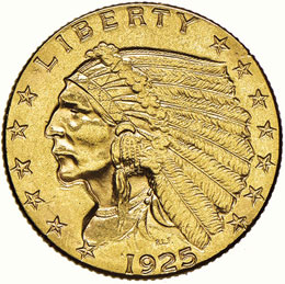 USA 2,50 Dollari 1925 - Fr. 120 AU ... 