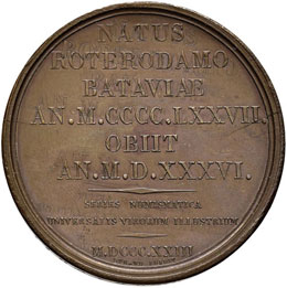 Medaglia 1823 Erasmo da Rotterdam ... 