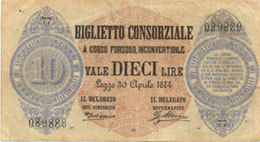 Consorziali - 10 Lire 30/04/1874 - ... 