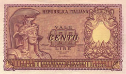 Biglietti di Stato 100 Lire ... 