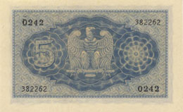 Biglietti di stato - 5 Lire 1940 ... 
