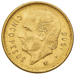 MESSICO 5 Pesos 1906 - Fr. 168 AU ... 
