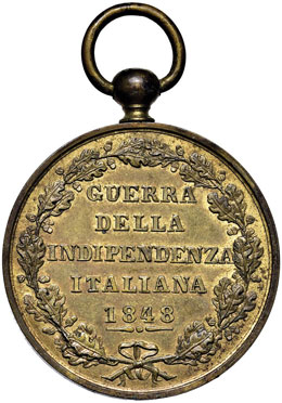 Medaglia 1848 Guerra per ... 
