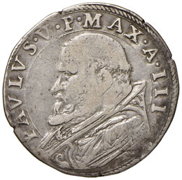 Paolo V (1605-1621) Testone A. III ... 