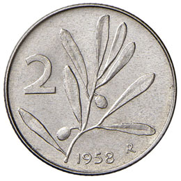 REPUBBLICA ITALIANA (1946-) 2 Lire ... 