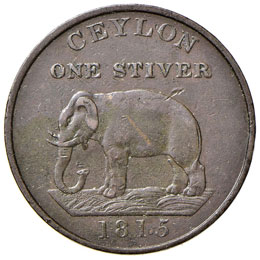 CEYLON Stiver 1815 – KM 81 CU (g ... 