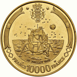 GABON 1.000 Franchi 1969 Apollo 11 ... 