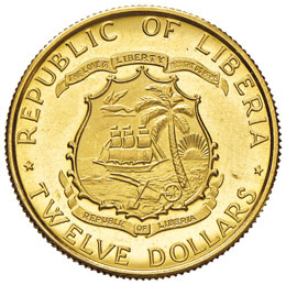 LIBERIA 12 Dollari 1965 – Fr. 5 ... 