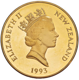NUOVA ZELANDA 5 Dollari 1993 40° ... 