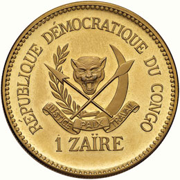 ZAIRE Zaire 1970 – KM 13a AU (g ... 
