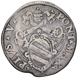 Pio V (1566-1572) Testone – ... 