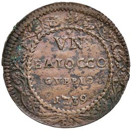 Gubbio Baiocco 1739 A. VIII – CU ... 