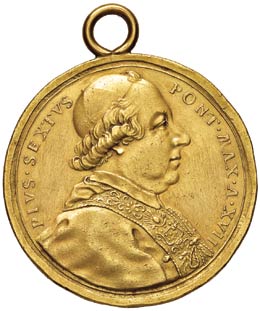 Pio VI (1774-1799) Medaglia 1791 ... 