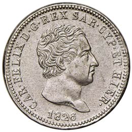 Carlo Felice (1821-1831) 2 Lire ... 