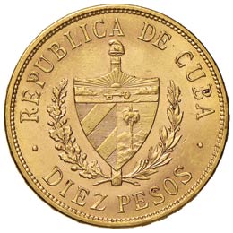 CUBA 10 Pesos 1916 – Fr. 3 AU (g ... 