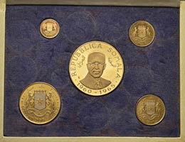 SOMALIA Set di cinque monete 1965: ... 