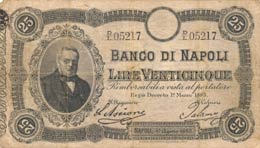 Banco di Napoli 25 Lire Cavour ... 