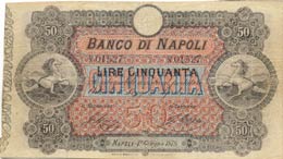 Banco di Napoli 50 Lire 01/06/1879 ... 