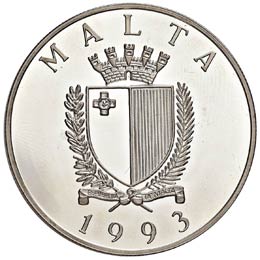 MALTA 5 Liri = 10 Ecu 1993 – KM ... 