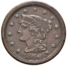 USA Cent 1848 - CU (g 10,56)