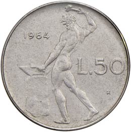 Repubblica italiana - 50 Lire 1964 ... 