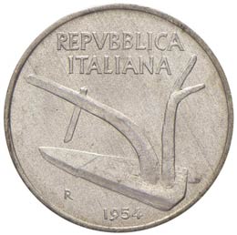 Repubblica italiana - 10 Lire 1954 ... 