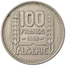 ALGERIA 100 Franchi 1950 - NI (g ... 