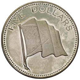 BAHAMAS 5 Dollari 1974 - AG (g ... 