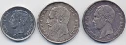 BELGIO 5 Franchi 1865, 1870, 1930 ... 