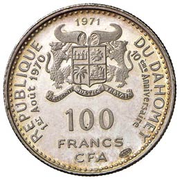 DAHOMEY 100 Franchi 1971 - AG (g ... 