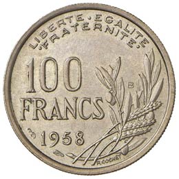 FRANCIA 100 Franchi 1958 B - Gad. ... 