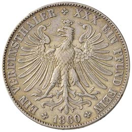 GERMANIA Francoforte Tallero 1860 ... 