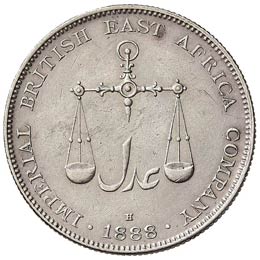 KENYA Rupia 1888 - AG (g 11,65)