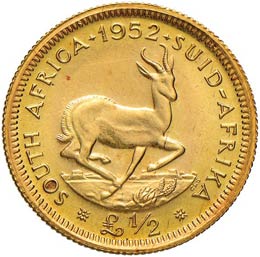 SUDAFRICA Mezzo pound 1952 - Fr. 8 ... 