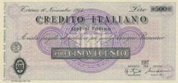Credito Italiano - 500 Lire ... 