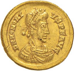Onorio (395-423) Solido (Ravenna) ... 