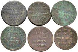 Pio VI (1775-1799) Lotto di sei ... 
