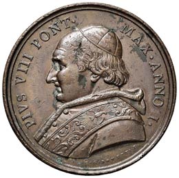 Pio VIII (1829-1830) Medaglia A. I ... 