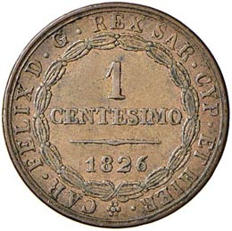Carlo Felice (1821-1831) Centesimo ... 