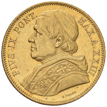 Pio IX (1846-1878) 100 Lire 1868 ... 