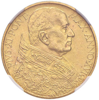 Pio XI (1922-1939) 100 Lire 1937 ... 
