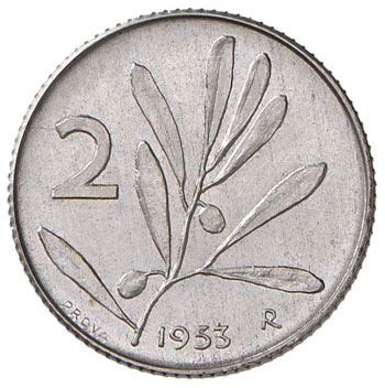 Repubblica italiana - 2 Lire 1953 ... 