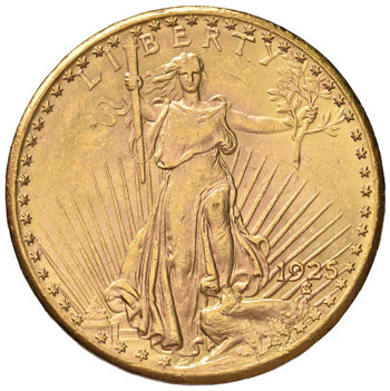 USA 20 Dollari 1925 - Fr. 177 AU ... 
