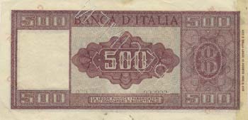 BANCA D’ITALIA - 500 Lire W000 ... 